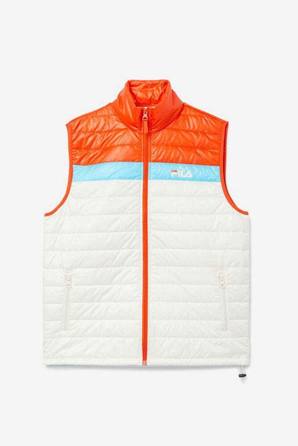 Fila Tri Men's Vests - Orange/Blue,NZ 963-60582